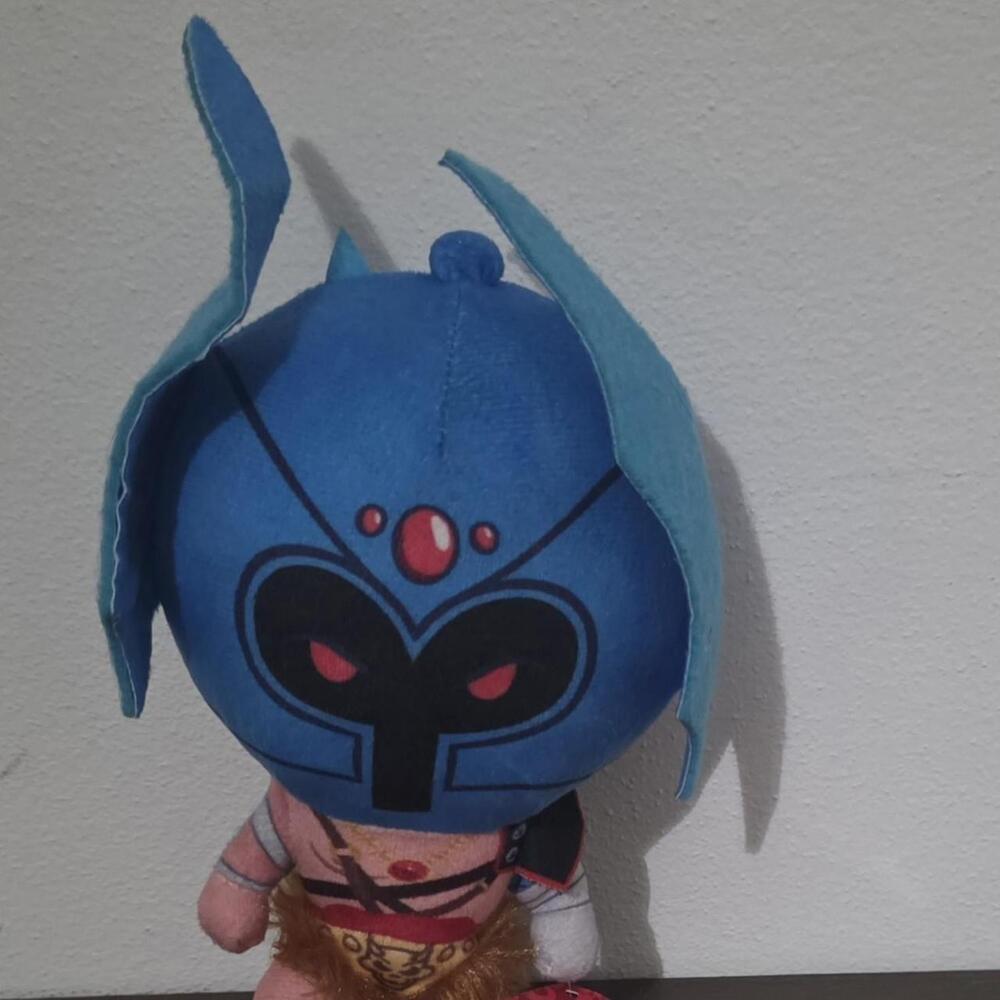 dungeons and dragons warduke blue and red plush toy with mask and red eyes #plu